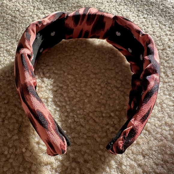 Lele sadoughi BLUSH SILK LEOPARD HEADBAND - Picture 2 of 5